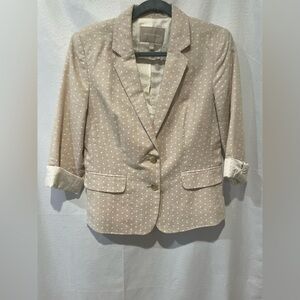 Banana Republic Beige Polka Dot Blazer